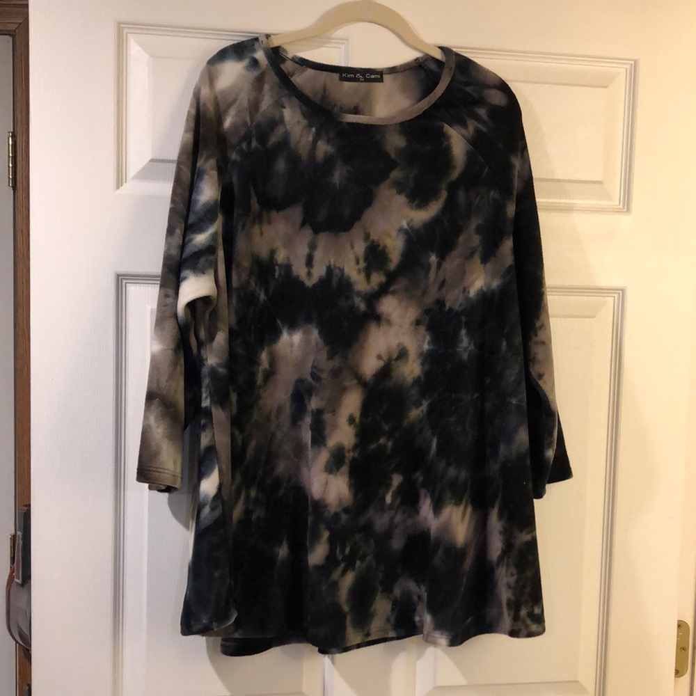 Grunge Tie Dye Plus Size 2X Boutique Top Kim & Cami
